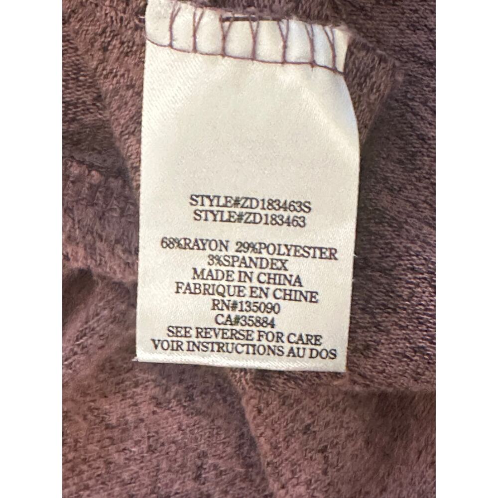 SUPPLY Plum Henley Tunic Dress Women’s Medium Long Sleeve Soft Knit | Fall - Picture 5 of 6
